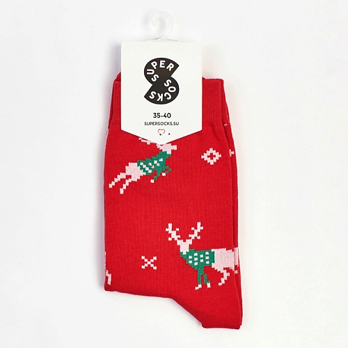 SUPER SOCKS Носки Олени в свитерах носки женские новогодние олени зеленый размер 36 40