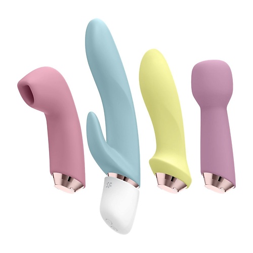 SATISFYER Набор Satisfyer Marvelous Four, разноцветный дорожный набор зубная паста splat биокальций для восстановления и безопасного отбеливания эмали 40 мл зубная щетка