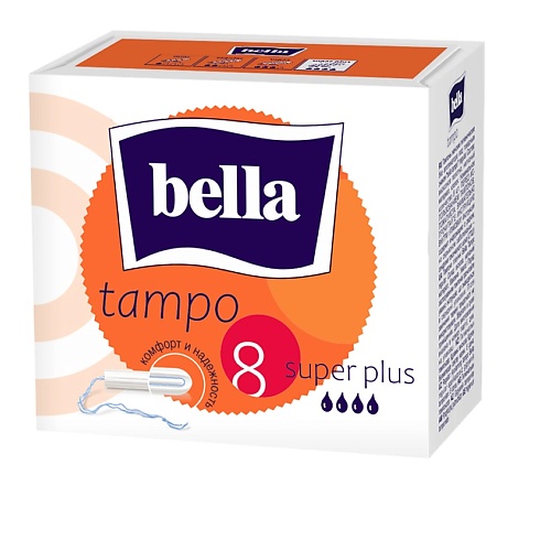 BELLA Тампоны без аппликатора Tampo Super plus 8 lp care тампоны с аппликатором super 8 0