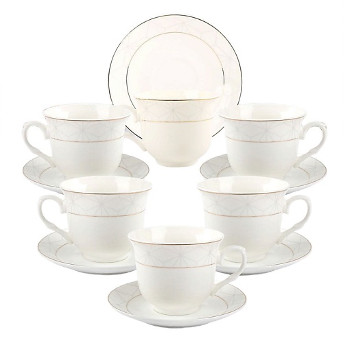 ARYA HOME COLLECTION Чайный Набор Exclusive из Костяного фарфора Belle чайный сервиз 6 9 bernadotte декор гуси 15 предметов