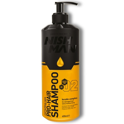 NISHMAN Шампунь для волос NISHMAN Professional hair shampoo 01 (SALT&PARABEN FREE) 400.0 балансирующий шампунь для жирных волос balancing shampoo oily hair 43212 300 мл