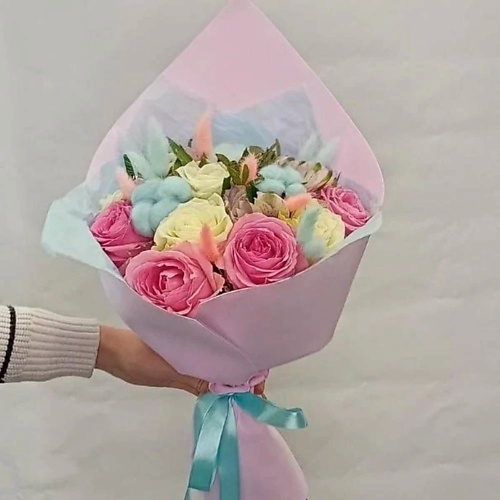 VORNIKOV BOUQUETS Букет с хлопком Афродита vornikov bouquets букет с розами в самое сердце
