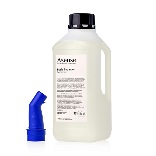 фото Asense шампунь бессульфатный парфюмированный для всех типов волос аромат каннабиса 1000
