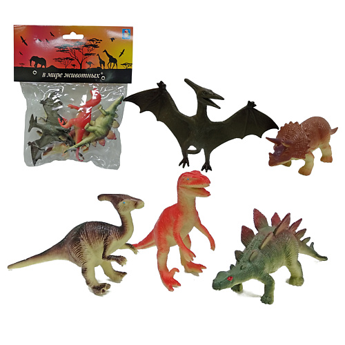 1TOY Игровой набор В мире Животных Динозавры 1.0 динозавры с окошками
