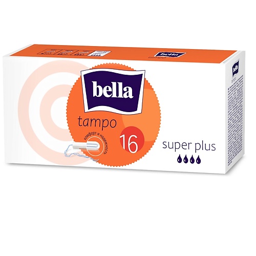 BELLA Тампоны без аппликатора Tampo Super plus 16 organyc тампоны гигиенические с компактным аппликатором super 3 капли