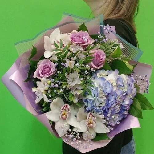 VORNIKOV BOUQUETS Букет с гортензией Лавандовый ветер vornikov bouquets букет с гортензией шикарный