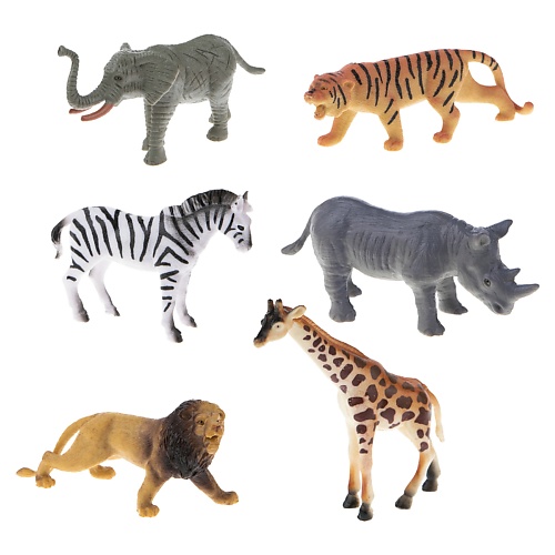 1TOY Игровой набор В мире Животных Африка 1.0 детёныши животных с наклейками
