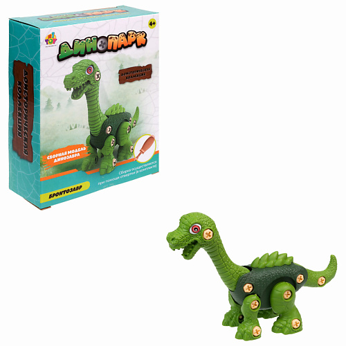 1TOY Динопарк Доисторическая коллекция Бронтозавр 1.0 ажурные узоры спицами авторская коллекция