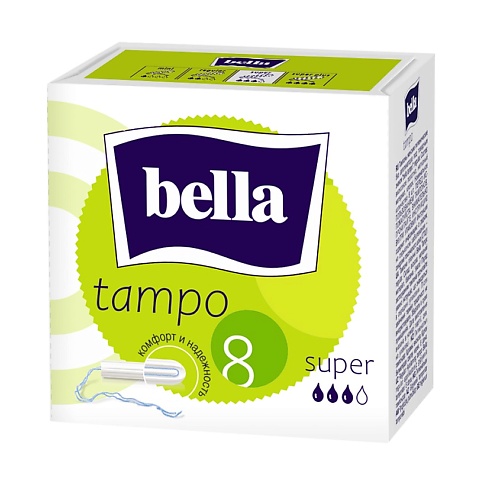 BELLA Тампоны без аппликатора Tampo Super 8 freedom тампоны женские гигиенические mini 10