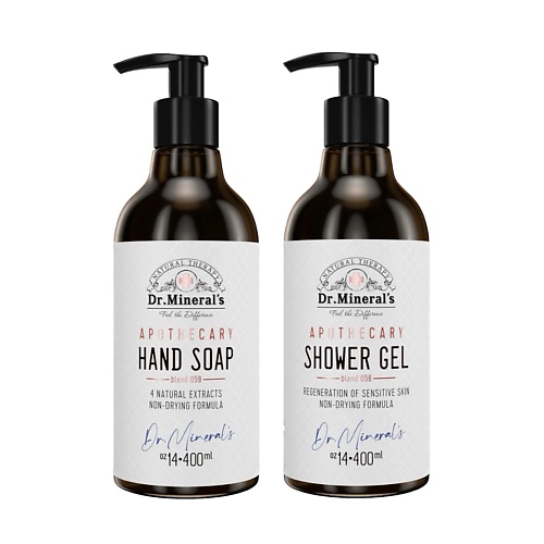 DR.MINERAL’S Подарочный набор мыло для рук + гель для душа с натуральными экстрактами мыловаров туалетное мыло mineral spa 100