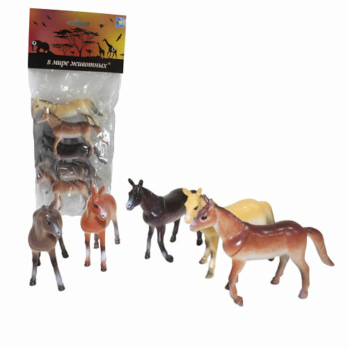 1TOY Игровой набор В мире Животных Лошади 1.0 детеныши животных