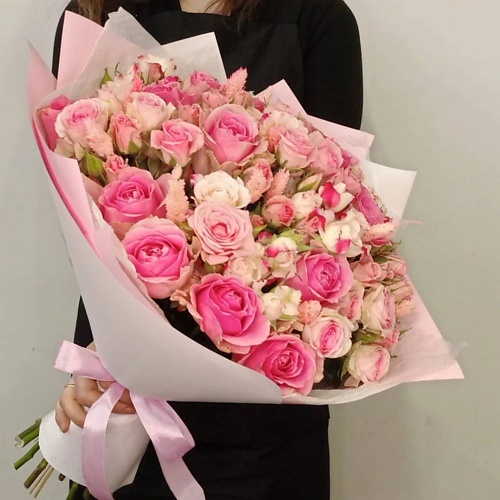 VORNIKOV BOUQUETS Букет с розами Розовая фантазия vornikov bouquets корзина с цветами цветочный сад