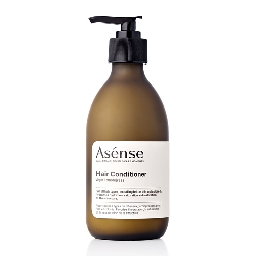 ASENSE Натуральный кондиционер парфюмированный для всех типов волос аромат лемонграсс 300.0 натуральный кремовый дезодорант аурасо пеларгония парфюмированный унисекс