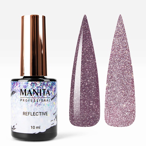 MANITA Professional Гель-лак для ногтей светоотражающий Reflective greenini professional крем актив для рук и ногтей с мочевиной и гиалуроновой кислотой для увлажнения 235