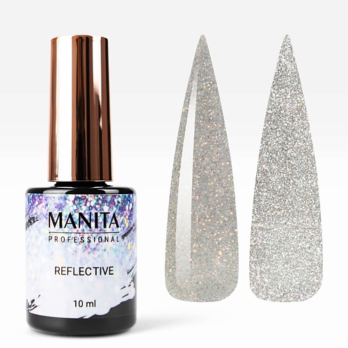 MANITA Professional Гель-лак для ногтей светоотражающий Reflective greenini professional крем актив для рук и ногтей с мочевиной и гиалуроновой кислотой для увлажнения 235