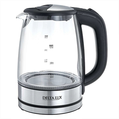 DELTA LUX Чайник электрический DL-1204В 1700.0 чайник электрический econ eco 1845ke 1 8 л 1500 вт скрытый нагревательный элемент стекло