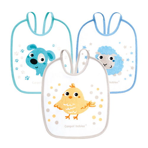 CANPOL BABIES Нагрудник хлопчатобумажный водонепроницаемый canpol babies соска для бутылочек быстрый поток широкое горлышко 12 месяцев