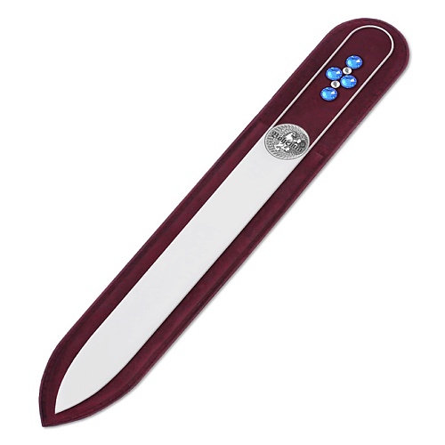 ZWINGER Пилка для ногтей стеклянная со стразами PRECIOSA , 135мм аппликация круглыми стразами и eva друзья скейтеры