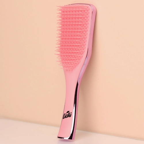 LICHI Расческа для волос массажная распутывающая кассета с воском для тела розовый с розовым маслом для чувствительной кожи и жестких коротких волос