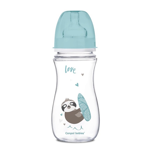 CANPOL BABIES Бутылочка для кормления Exotic Animals c широким горлом бутылочка для хранения с дозатором 50 мл микс прозрачный