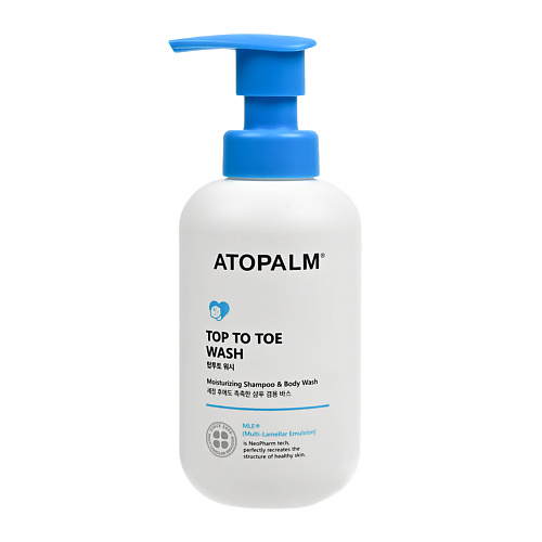 ATOPALM Гель для душа  детский Top to Toe Wash 300.0 освежающее spa гель мыло для рук hand wash actif