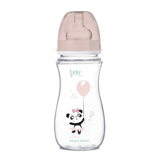 CANPOL BABIES Бутылочка для кормления Exotic Animals c широким горлом, от 12 месяцев lubby бутылочка для кормления с соской молочной и ручкой с рождения