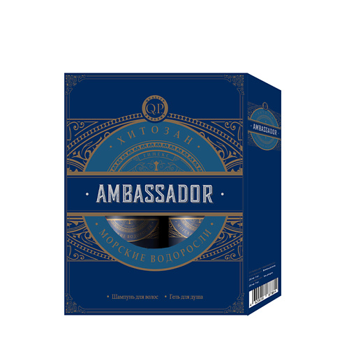 COMPLIMENT Набор MEN: Шампунь для волос + гель для душа Ambassador №1120 ambassador парфюмерно косметический набор rum bottle