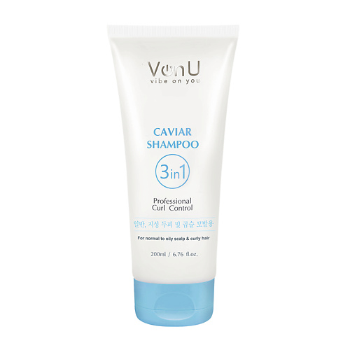 VONU Шампунь для волос с икрой Caviar Shampoo 200.0 шампунь с икрой для улучшения окрашенных и химически обработанных волос caviar supreme 19068 1000 мл
