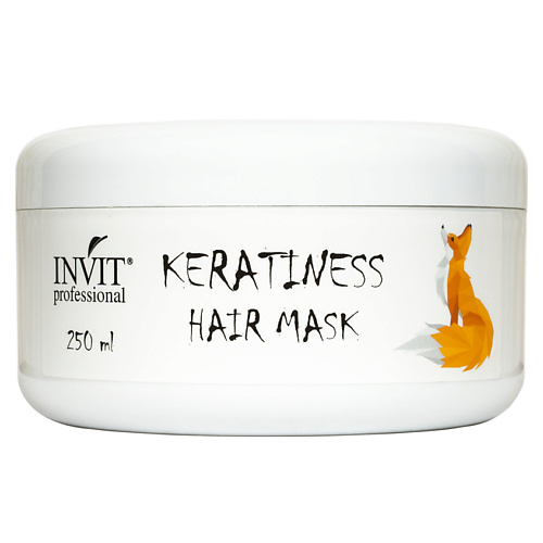 INVIT Маска Keratiness для питания и реструктуризации сухих и сильно поврежденных волос с кератином 250.0 маска для сухих волос alfaparf milano sdl m nutritive mask 50 мл