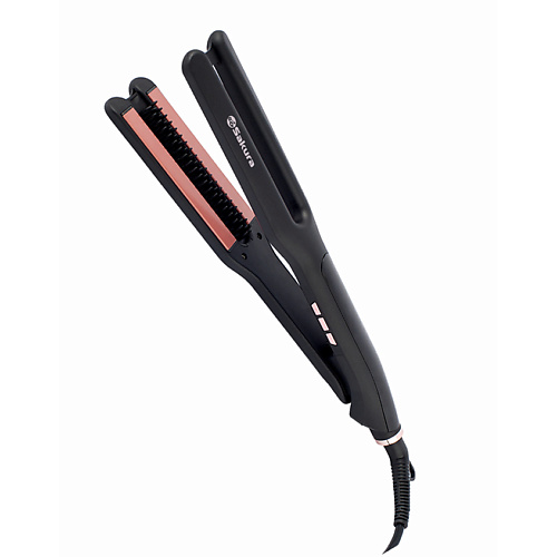 SAKURA Выпрямитель SA-4530BK 16 температурных режимов, расческа-насадка, керамические пластины насадка распылитель cosmokey для загустителя волос