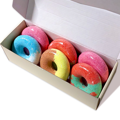 COSMEYA Бомбочки для ванн набор пончиков в подарочной упаковке 6.0 набор для детского творчества гамма мультики в подарочной коробке
