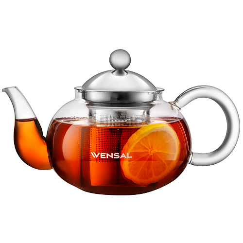 Чайник электрический VENSAL Заварочный чайник 800 мл VS3405 чайник заварочный белый мрамор 800 мл фарфор