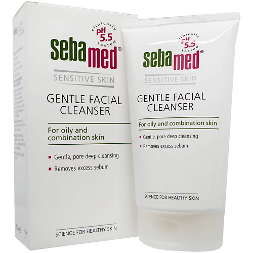 SEBAMED Гель для умывания Gentle Facial Cleanser для жирной и комбинированной кожи 150.0 newdermis мицеллярный пенящийся гель для умывания романтик micellar foaming gel cleanser romantic 300