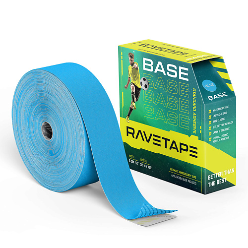 RAVE TAPE Кинезиотейп BASE 5×32 cure tape classic тейп хлопок 5 см 5 м красный 1 шт
