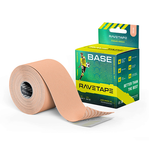 RAVE TAPE Кинезиотейп BASE 5×5 rave tape кинезиотейп base 5×5
