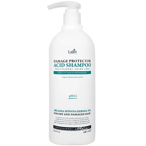 LADOR Шампунь для поврежденных волос Damage Protector Acid Shampo 900.0 бессиликоновый бальзам для волос lador