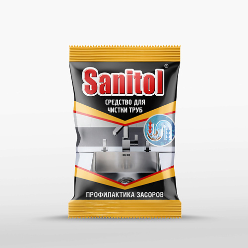 Средство для устранения засоров SANITOL Антизасор для чистки труб спрей для чистки плит sanitol 500 мл