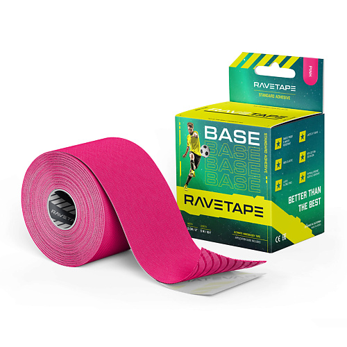 RAVE TAPE Кинезиотейп BASE 5×5 cure tape classic тейп хлопок 5 см 5 м зелёный 1 шт