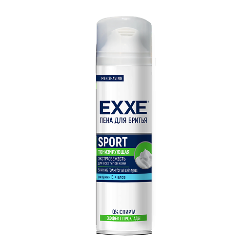 EXXE MEN Пена для бритья SPORT тонизирующая 200.0 пена для бритья exxe cool освежающая 200 мл