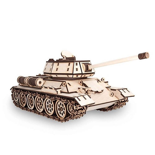 EWA ECO-WOOD-ART Деревянный конструктор 3D Танк T-34-76 1.0 фигурное мыло танк малый 55 г