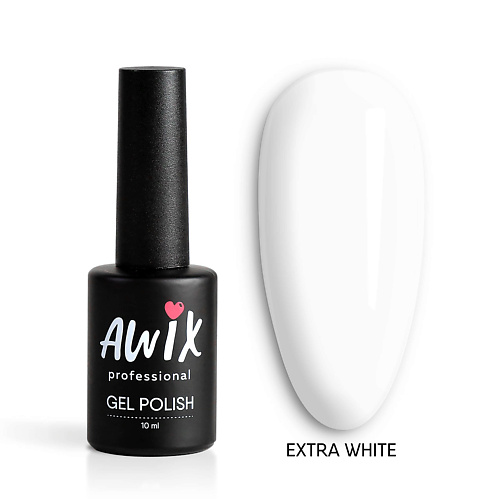 AWIX Гель лак для маникюра экстра белый Extra White встраиваемый пылесос для маникюра trendypresent сyclone 80 вт белый