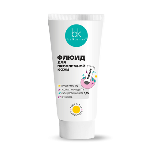 BELKOSMEX Флюид для проблемной кожи TEEN CLEAN 60.0 тоник для чувствительной кожи comfort clean 5559202 30 мл