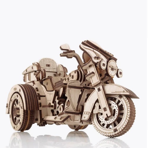EWA ECO-WOOD-ART Деревянный конструктор 3D Мотоцикл Трайк 1.0 копилка мотоцикл 34х13х20см