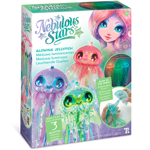 NEBULOUS STARS Подарочный набор для творчества Сверкающие медузы Coralia блокнот для творчества с наклейками и переводными тату солнце neo stars