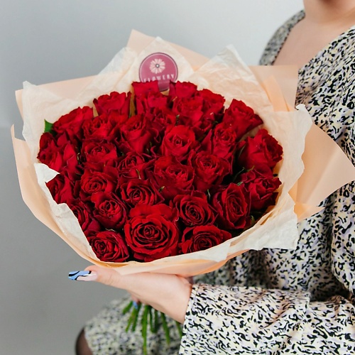 FLOWERY Роза Кения 40 см красные (Premium) 31 шт maluna магические свечи скрутки красные с васильком