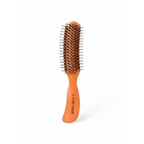 Расческа для волос I LOVE MY HAIR Парикмахерская щетка Shine Brush деревянная 17280