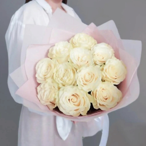 PINKBUKET Букет из 11 белых роз Teona MPL306595 - фото 1