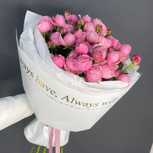 PINKBUKET Пионовидные кустовые розы Silva Pink silva мочалка целлюлозная