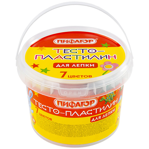 ПИФАГОР Пластилин на растительной основе Тесто для лепки набор для детской лепки тесто пластилин неоновые а та1016 4 а 3 упаковка