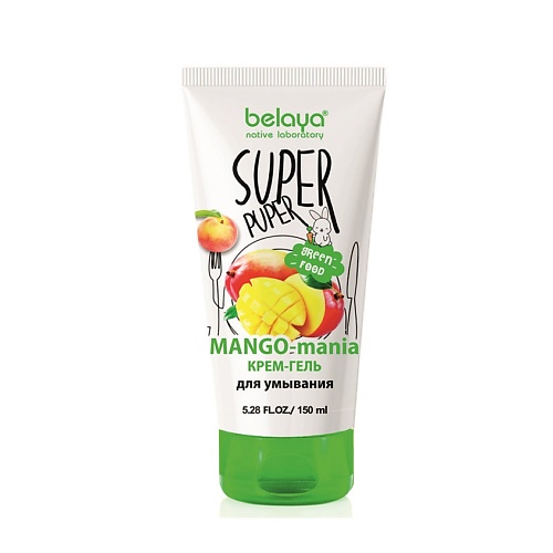 BELAYA Крем-гель для умывания MANGO-mania SUPER PUPER 150.0 витэкс нежная крем пенка для умывания с авокадо коллагеном и бетаином super fruit 200